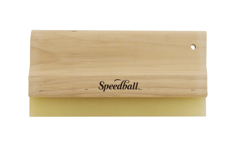 Speedball 12" Graphic Squeegee Urethane 70 Durometer, Yellow, High-Usage Applications, For Printing On Paper, Cardboard, Screen Lino Printing, Tool For Art & Craft Kit, Printing Ink