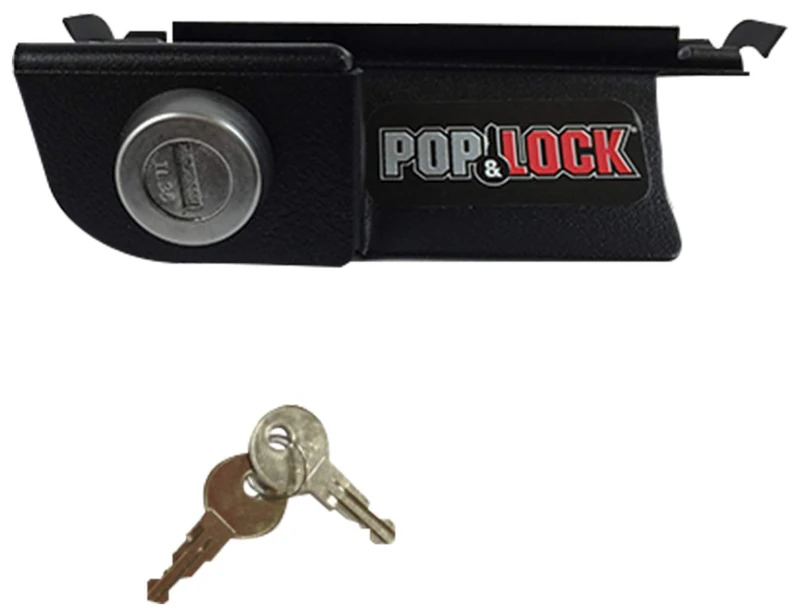 Pop & Lock – Manual Tailgate Lock for Dodge Ram 1500, 2500, and 3500, Fits 2002 to 2008 (Chrome, PL3400C, Works with No Factory Lock)