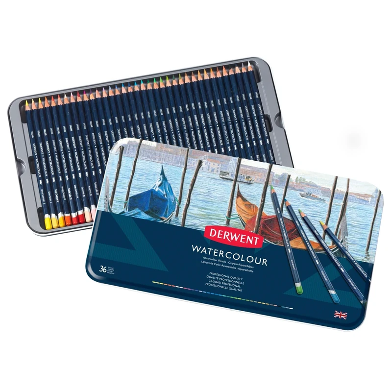 Derwent Watercolour Pencils, Drawing & Painting, Set Of 36, Ideal For Blending & Layering, Professional Quality, 32885