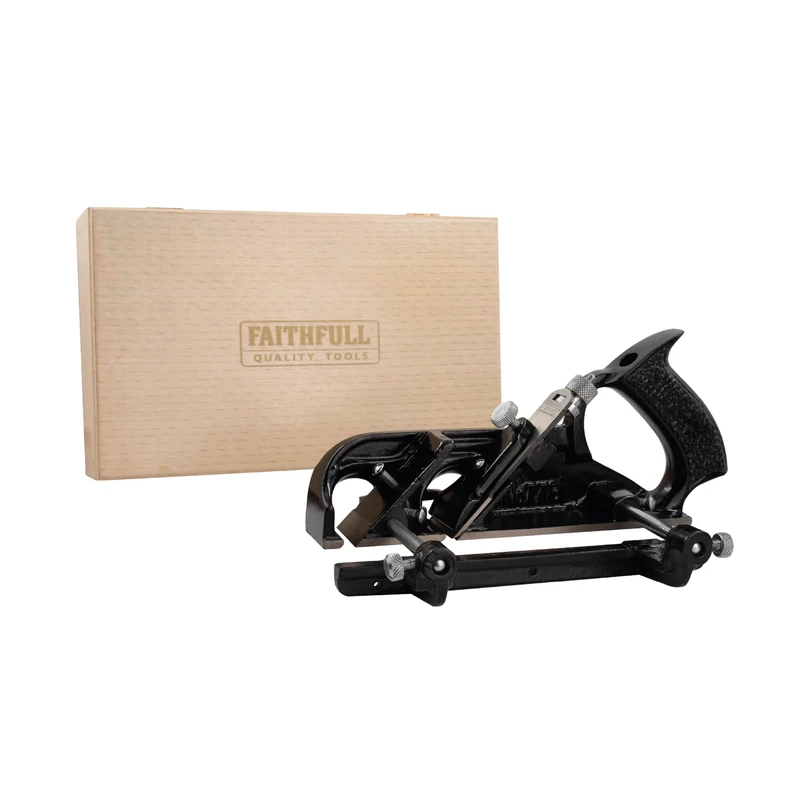 Faithfull 778 Rebate Plane in Wooden Storage Box – Cast Iron Bullnose & Rebate Plane with Accurately Ground Base for Joinery, Trimming & Cross Grain Work
