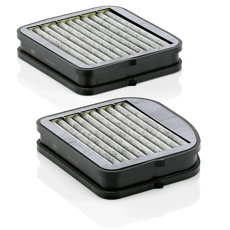 MANN-FILTER CUK 22 000-2 Cabin Air Filter - Pollen Filter with Activated Carbon - (set of 2) for Cars + Transporters