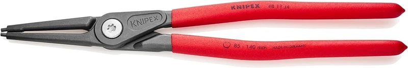 KNIPEX Precision Circlip Pliers for Internal Circlips in Bore Holes with Non-Slip Plastic Coating 320 mm, 48 11 J4 - Image 1