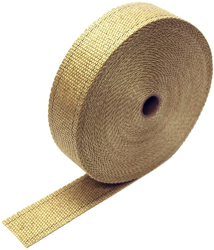 Design Engineering Tan 2" x 100' Exhaust Heat Wrap with Lava Rock Technology - Heat Wrap for Exhaust Pipes, Pliable Exhaust Wrap Tape, Withstands 1800°F Direct Heat & 2500°F Intermittent Heat