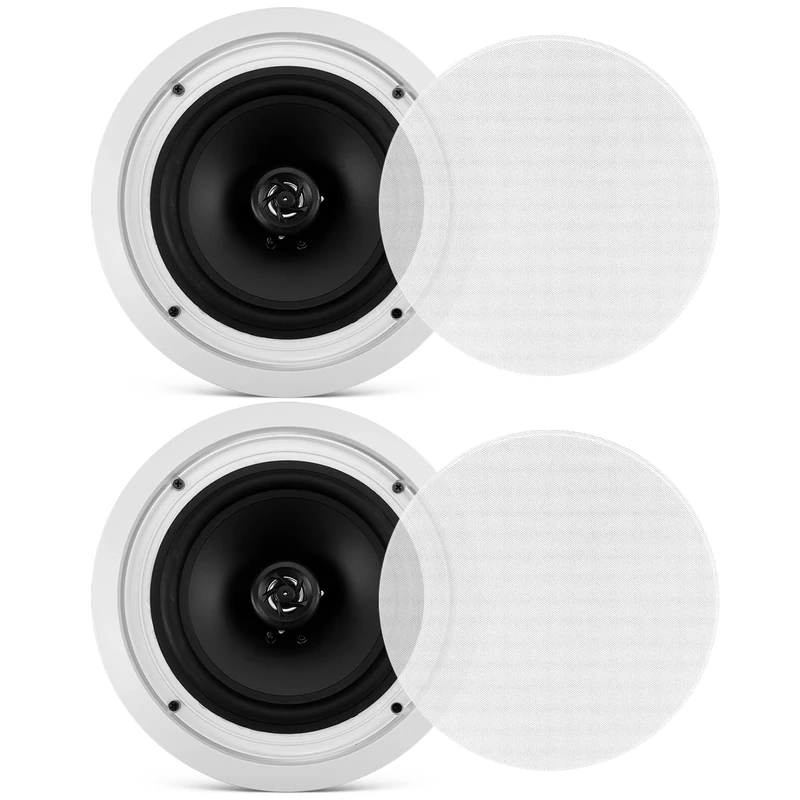 Pyle PDIC80T 8 inch Two Way In Ceiling Speakers with 70V Transformer