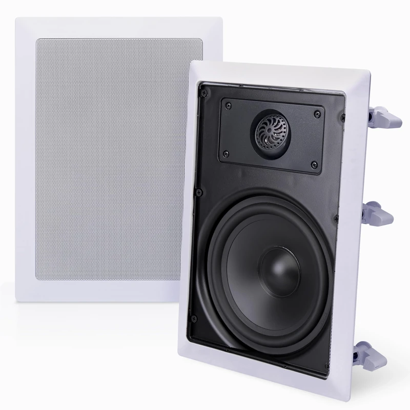 Pyle PDIW55 5.25-Inch 2 Way In-Wall/In-Ceiling Stereo Speaker with Flush Mount - White