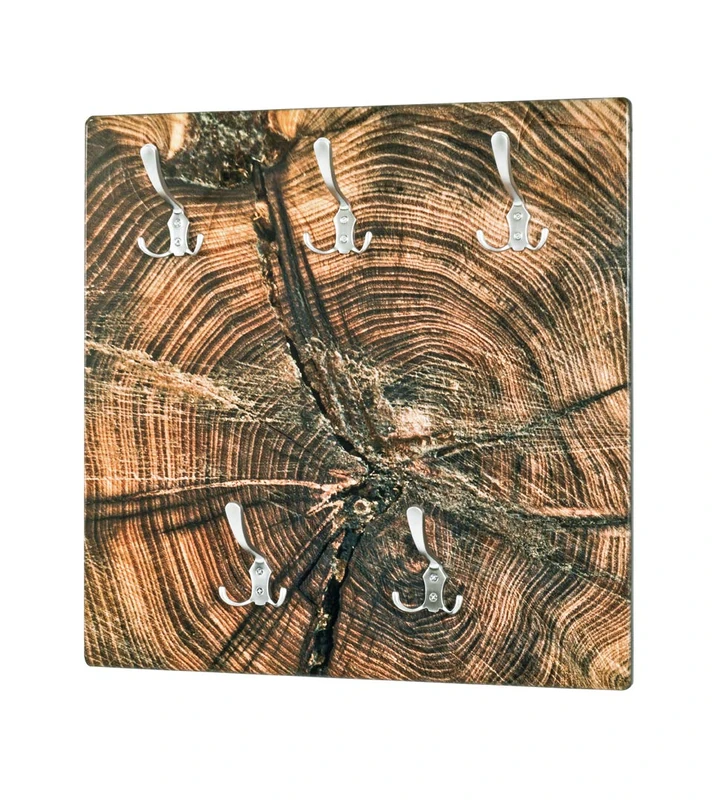 HAKU Möbel Wardrobe Stainless Steel Look, Motif, Aluminum, Mdf - Size: W 60 cm X H 60 cm X D 9 cm, Style: Modern