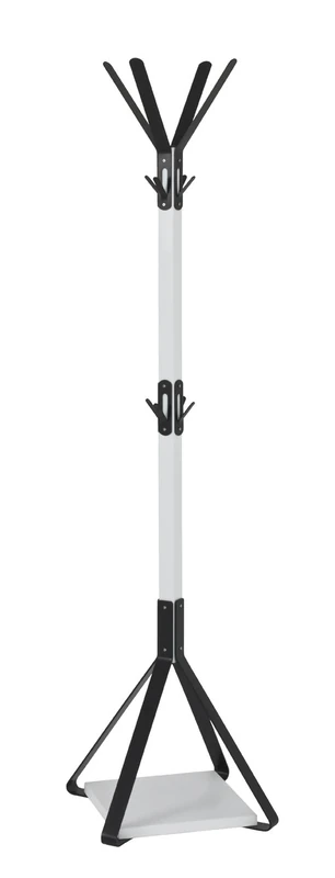 HAKU Möbel Hall-Tree Black, White, Mdf, Metal - Size: W 41 cm X H 178 cm X D 41 cm, Style: Modern