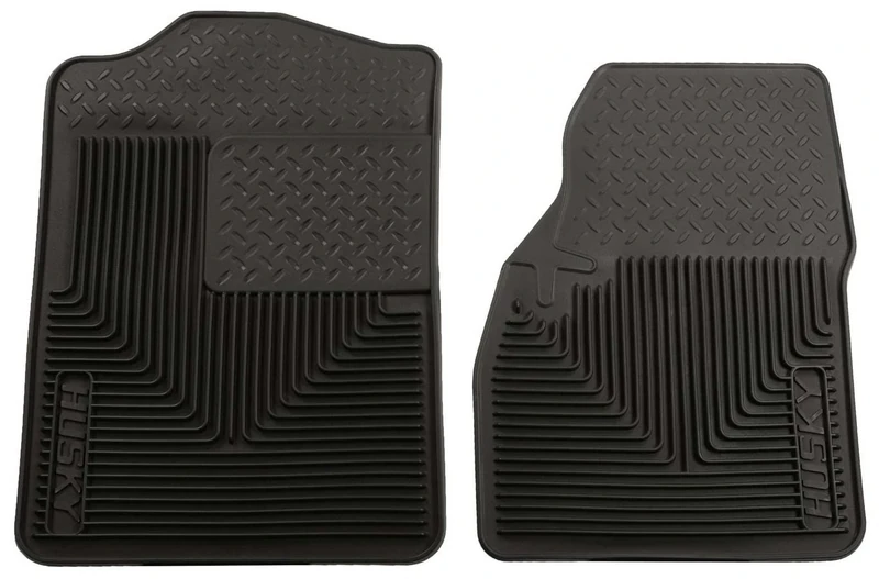 Husky Liners Heavy Duty Floor Mats | Front Floor Mats - Black | 51041 | Fits 1987-1991 Chevrolet Blazer, 1975-1986 Chevrolet C20/K20, 1994-2001 Ram 1500 2 Pcs - Image 1