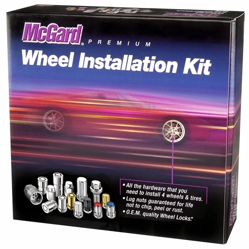 McGard 65557 Chrome SplineDrive Wheel Installation Kit (M12 x 1.5 Thread Size) - for 5 Lug Wheels, 16 Lug Nuts / 4 Locks / 1 Key / 1 Install Tool