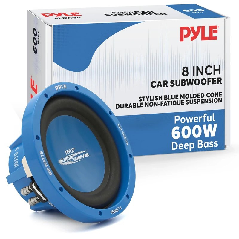 Pyle PLBW84 600W 8-Inch Blue Wave High Power Subwoofer