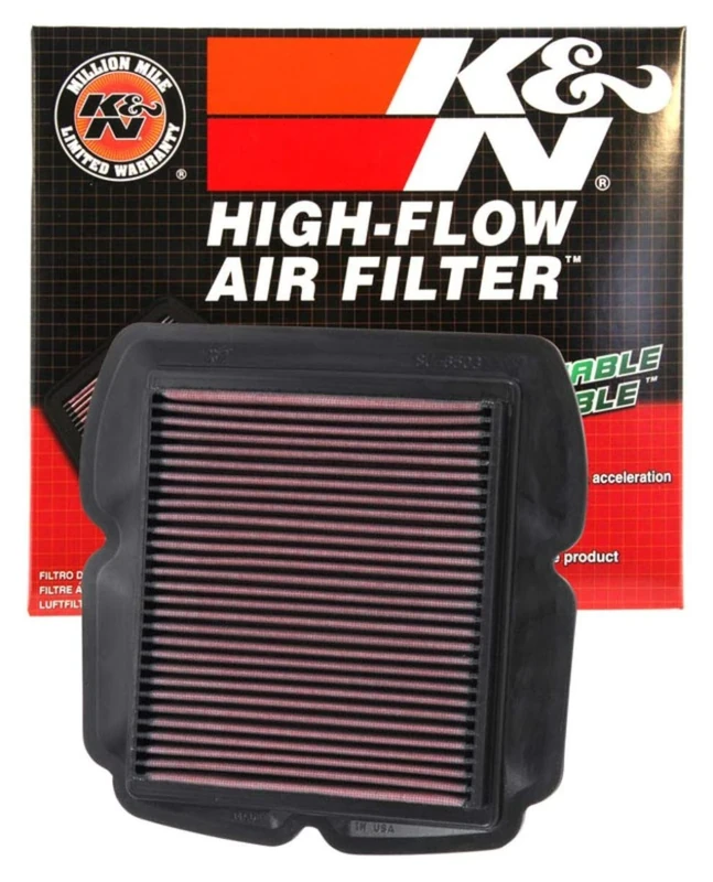 K&N Engine Air Filter: High Performance, Premium, Powersport Air Filter: Fits 2003-2009 SUZUKI (SV650, SV650S, SV650SF, SV1000S, SV650A ABS, SV1000) SU-6503