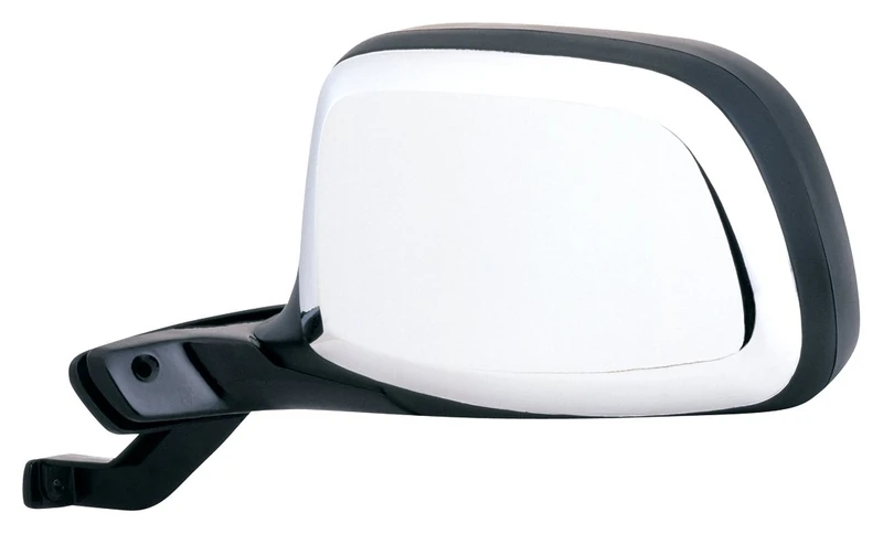 Fit System - 61034F Driver Side Mirror for Bronco, F150, F250, F350 HD, Black/Chrome, Foldaway, Paddle Design, Manual