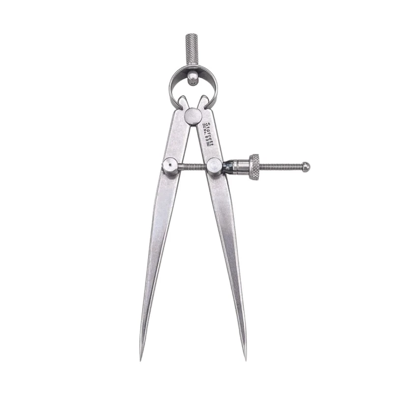 Starrett 83B-4 Spring Nut Dividers, Steel, Flat Leg, 0-8" Range