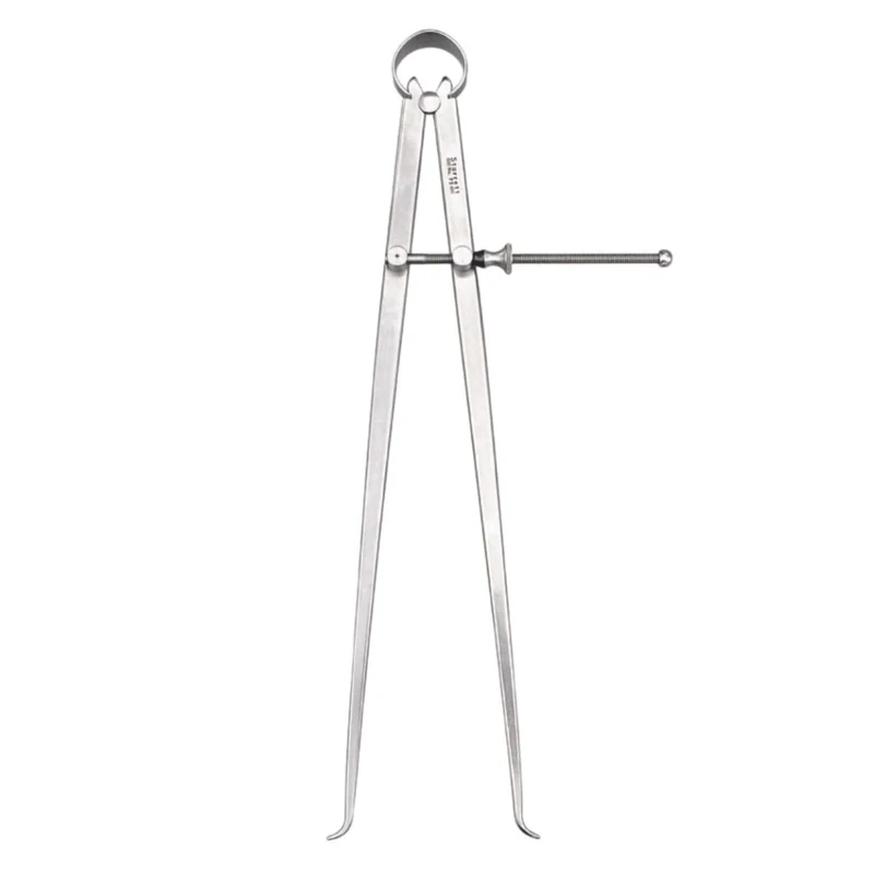 Starrett 73A-12 Solid Nut Inside Spring Calliper, Steel, Flat Leg, 0-12" Range