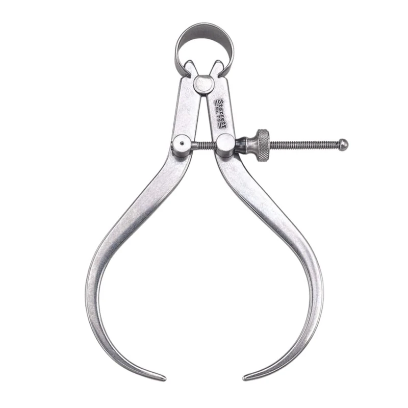 Starrett 79A-4 Solid Nut Outside Spring Calliper, Steel, Flat Leg, 0-4" Range