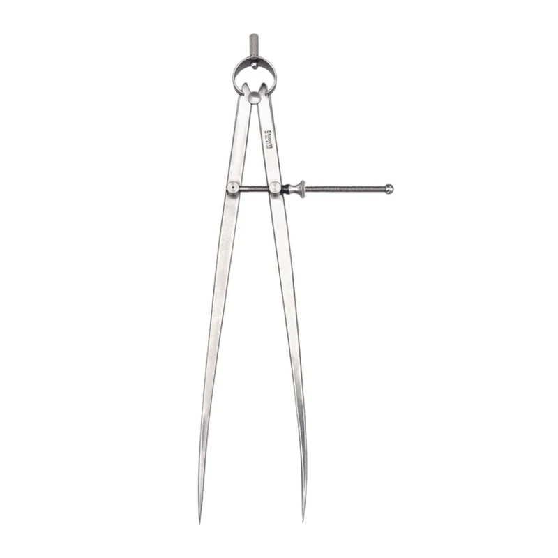 Starrett 83A-12 Solid Nut Dividers, Steel, Flat Leg, 0-8" Range