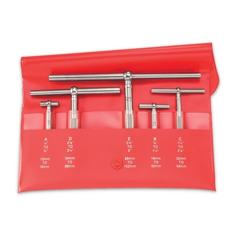 Starrett S229GZ Telescoping Gauge, 1/2-6" Range, Polycarbonate, Alloy Steel, 2-3/8 & 3-1/4" Handles