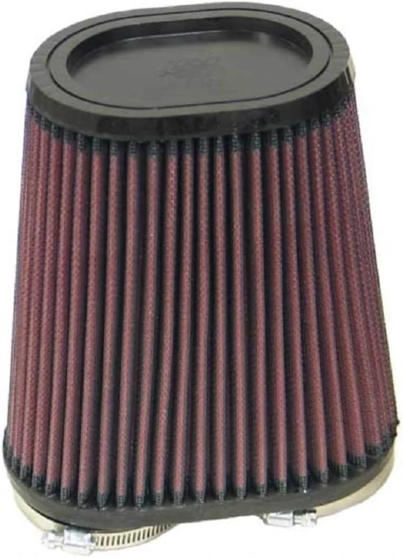 K&N Universal Clamp-On Air Filter: High Performance, Premium, Replacement Engine Filter: Flange Diameter: 2 375 In, Filter Height: 6 75 In, Flange Length: 0 375 In, Shape: Oval Straight, RU-4710