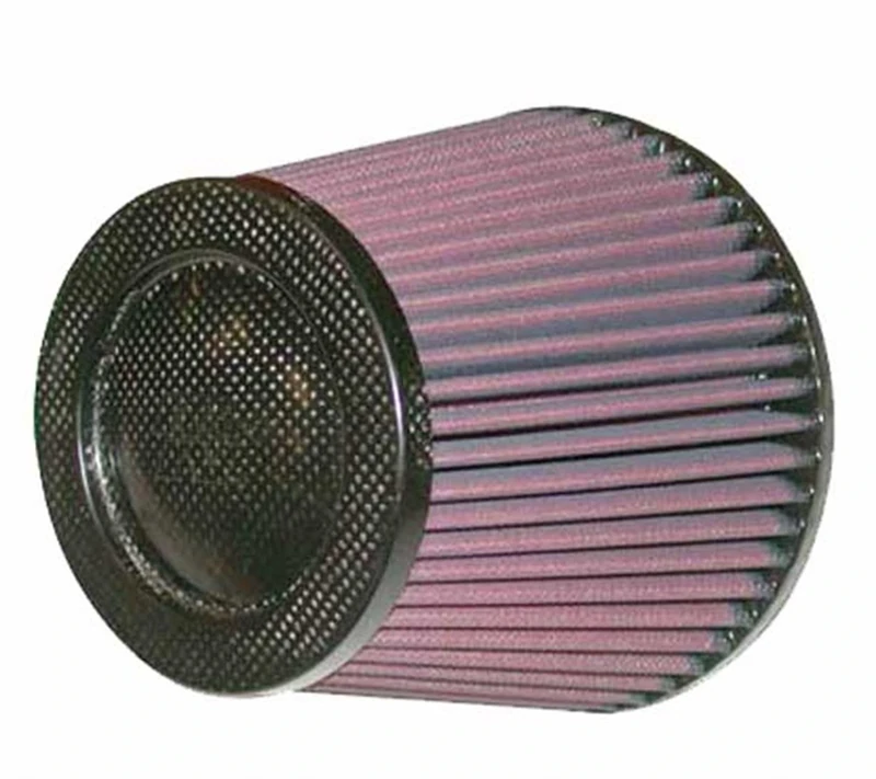 K&N Universal Air Filter - Carbon Fiber Top: High Performance, Premium, Replacement Filter: Flange Diameter: 5 In, Filter Height: 5.625 In, Flange Length: 1 In, Shape: Round Tapered, RP-5113