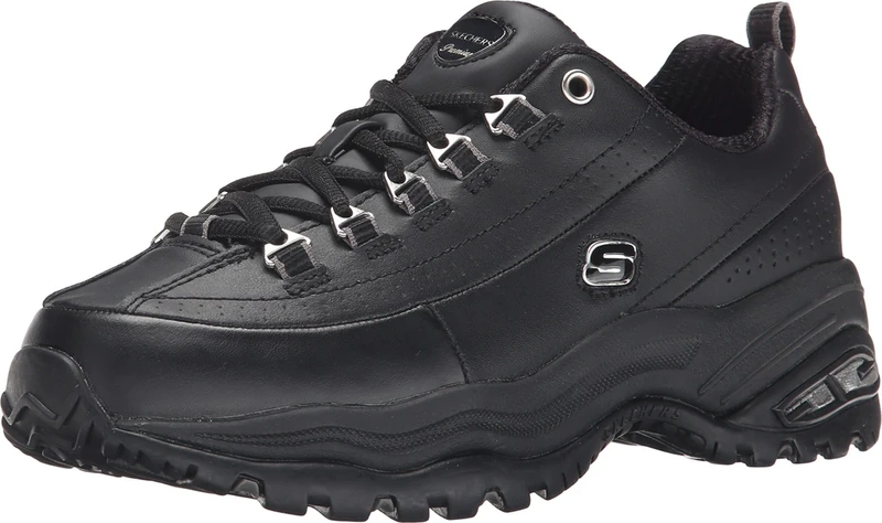 Skechers Sport Women's Premium Sneaker, Black, 7.5 EE - Extra Wide