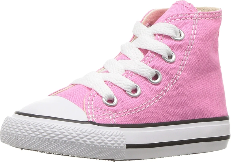 Converse All Star Hi Infant Canvas Trainers Pink Canvas - 8 Infant UK