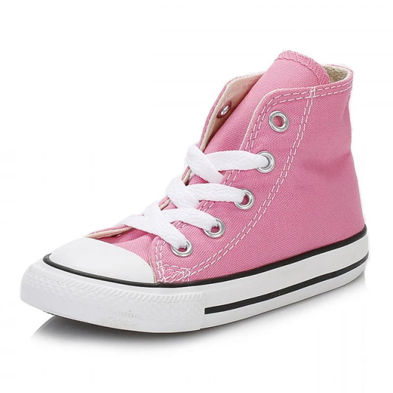 Converse All Star Hi Infant Canvas Trainers Pink Canvas - 9 Infant UK