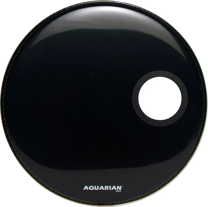 Aquarian SMPTCC24BK Ported Series - 24 inch Bass Drumhead - Black