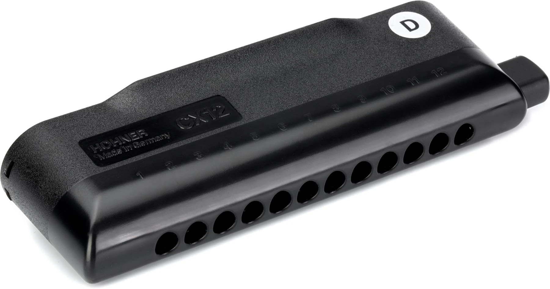 Hohner CX12 D Key Chromatic Harmonica, 7545-D, Black