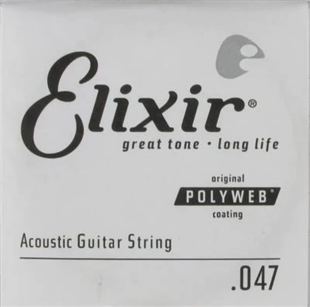 Elixir Strings Acoustic Guitar String POLYWEB Coating .047