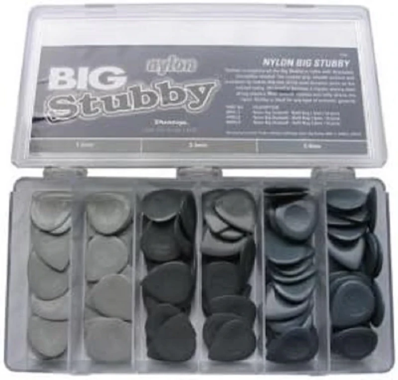 JIM Dunlop Big Studdy Plectrum Nylon Box of 144 Black Caliber: 1-2 - 3 mm