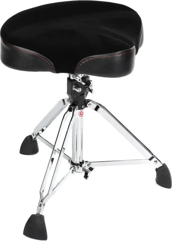Gibraltar Drum Stool, Drum Stool 9000 Series Motorcycle Saddle Pro Series, 9608M (Diameter: 32cm, Cordura Material, Super Lock, Rotating Spindle for Height Adjustment, 'Super Foot' Rubber Feet)