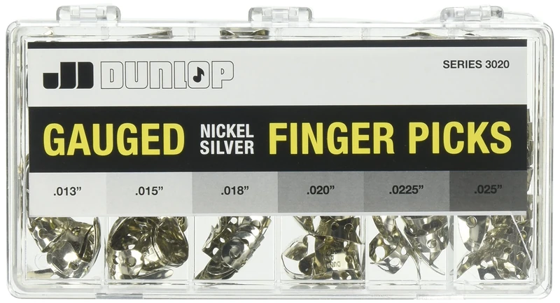 Dunlop Nickel Sliver Cabinet of 120 Finger Picks (3020)