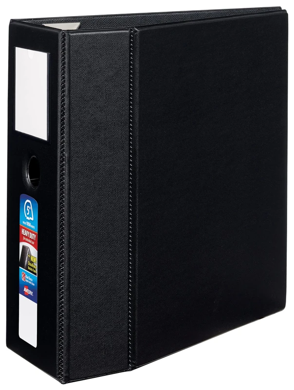Avery Heavy-Duty Binder with 5 inch One Touch EZD Ring, Black (79996)