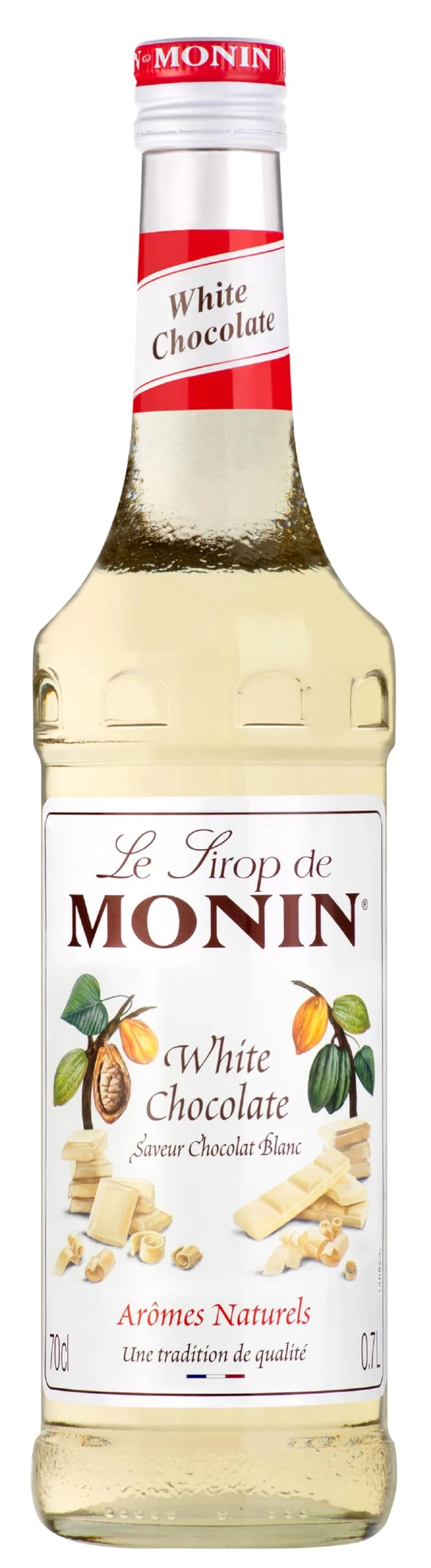 MONIN Premium White Chocolate Syrup 700ml for Coffee and Cocktails. Vegan-Friendly, Allergen-Free, 100% Natural Flavours and Colourings