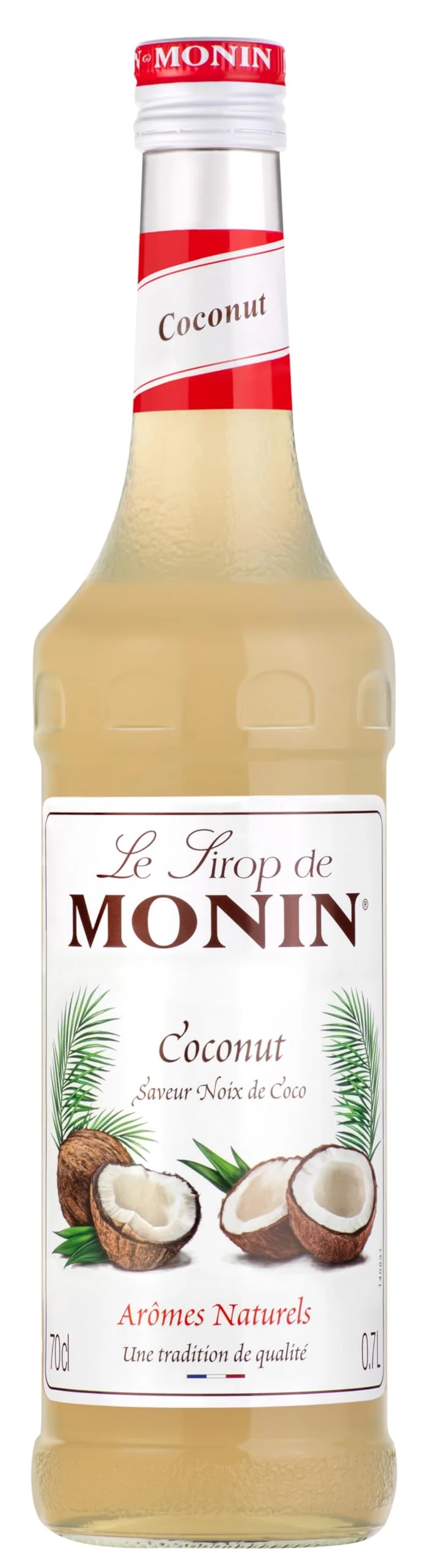 MONIN Premium Coconut Syrup 700 ml for Coffee and Cocktails. Vegan-Friendly, Allergen-Free, 100% Natural Flavours and Colourings
