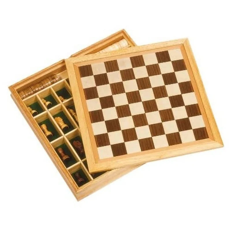 Goki 56953 Chess, Draughts and Nine Men's Morris Game Set, Mixed