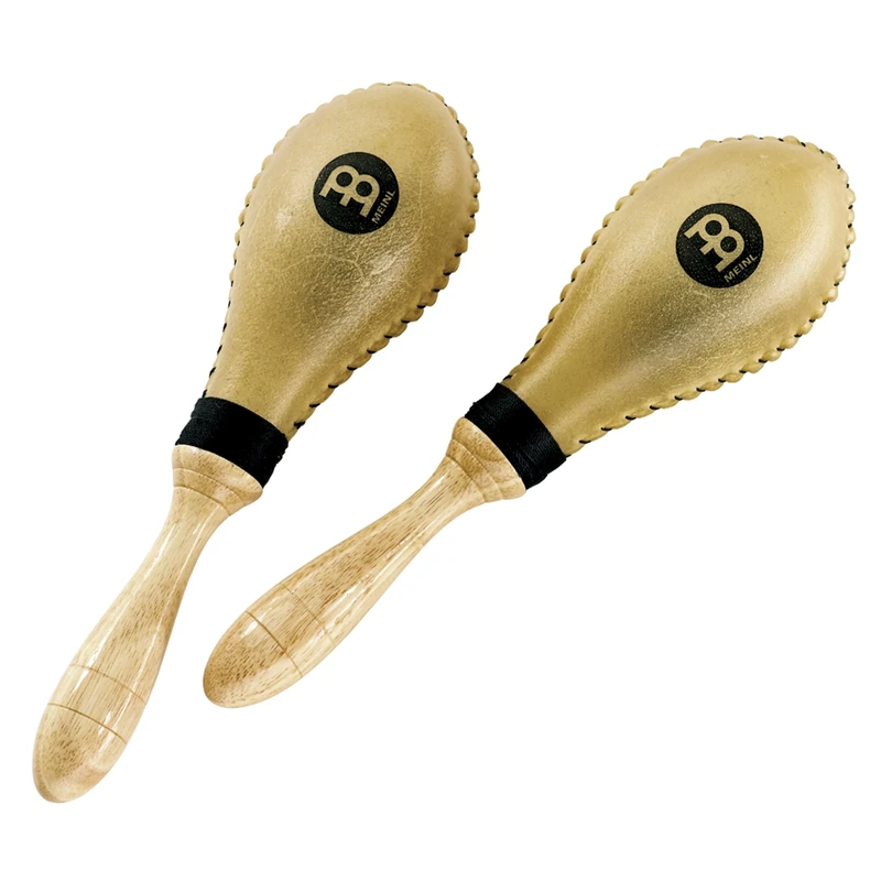 Meinl Percussion Rawhide Maracas Shaker - 2 Traditional Musical Instruments with Warm Sound - Rawhide, Wood (MSM3)