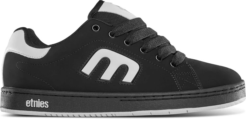 Etnies Callicut – Heritage Skate Style, Puffy Look, 90's Chunky Vibe, Reinforced Cupsole, Cushioned Feel, Everyday Sneakers Black White Black