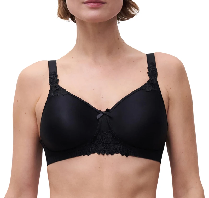 Chantelle Women's, Hedona, Wirefree Support Bra, Women's Invisible Lingerie, Black (Schwarz 11), 34D