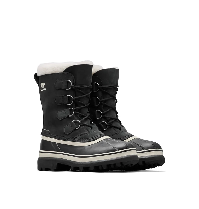 Sorel Caribou Women's Waterproof Snow Boots, Black (Black x Stone), 3 UK