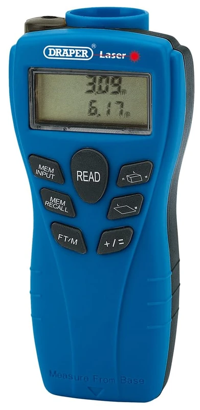 Draper 88988 Combined Distance and Stud Detector with Laser,Blue,8.5 x 5.7 x 1.7 cm; 140 Grams - Image 1