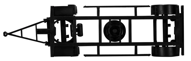 herpa 080507 - Trailer chassis for 2-axle swap body 7.15 m, content 2 pieces