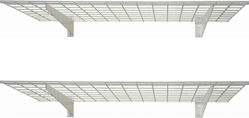 HyLoft 00967 45-Inch by 15-Inch Wall Shelf, Off White, 2-Pack