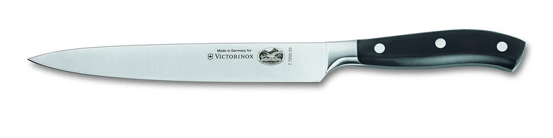Victorinox Grand Maître Carving Knife, Extra Sharp Blade, Straight Edge, 20 cm, Plastic Handle, Stainless Steel, Black