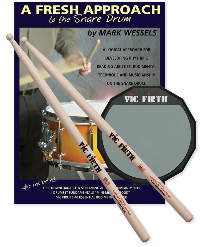 Vic Firth Fresh Approach Starter Pack (includes SD1, Practice Pad) - Image 1