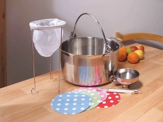 Dexam Swift Jam/Preserving pan in stainless steel with bucket style handle & helper handle, Metallic