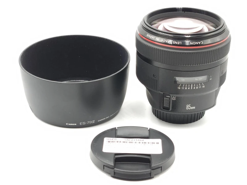 Canon EF 85mm f1.2L II USM Lens for Canon DSLR Cameras - Fixed Black