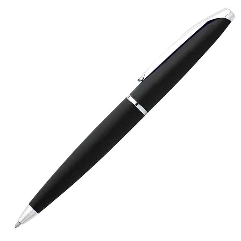 CROSS ATX - Basalt Ballpoint Pen with Chrome Plated Attributes + Box, Black