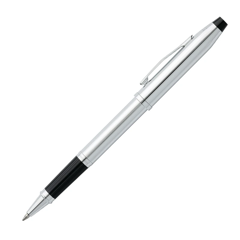 CROSS Century II Lustrous Chrome Rollerball Pen with Chrome-Plated Appointments incl. Luxury Gift Box – Refillable Rollerball Pen