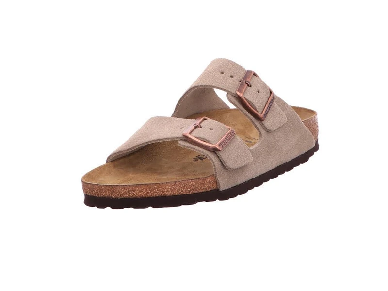 Birkenstock Arizona, Unisex-Adults' Sandals, Grey (Taupe), 7.5 UK Slim
